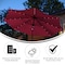 Flash Furniture Montego 9 FT Round Umbrella with 32 Solar LED Lights and Crank and Tilt Functionality in Red GM-WL-U22002B-RED-GG - alternate 7